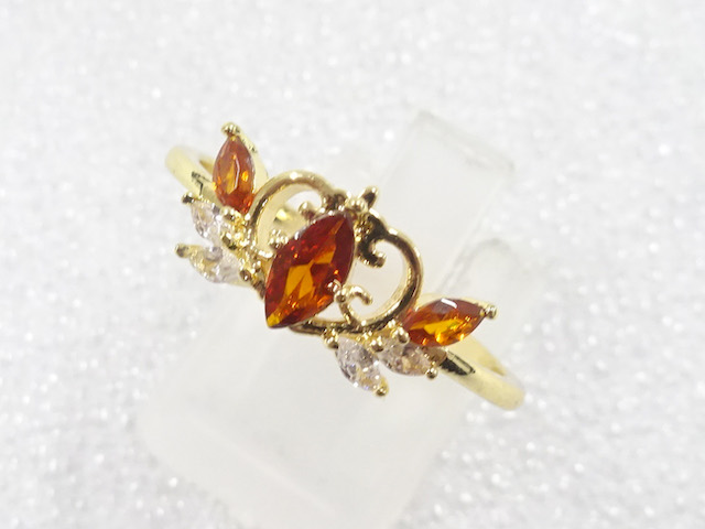 JAPANESE KIMONO / ANTIQUE COLORED STONE RING (SIZE 20)